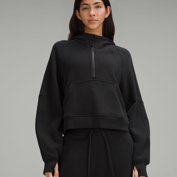 lululemon athletica Tops - Lululemon Black Scuba Half-Zip Hoodie